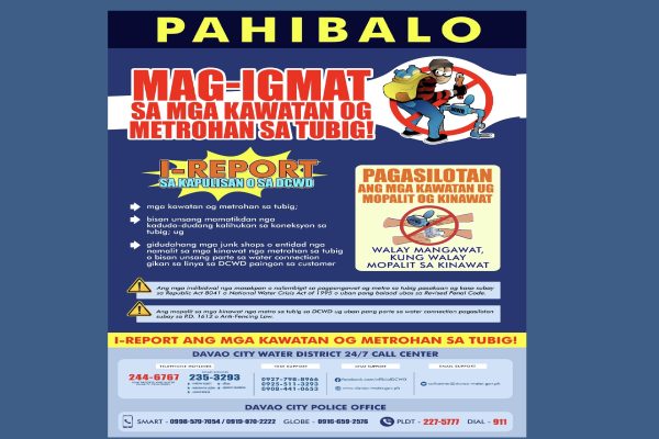 PAHIBALO: MAG-IGMAT SA MGA KAWATAN OG METROHAN SA TUBIG!