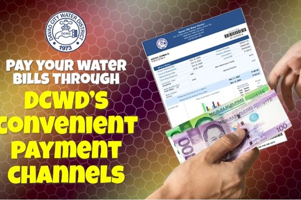 Pay your water bills through Davao City Water District’s convenient payment channels!
