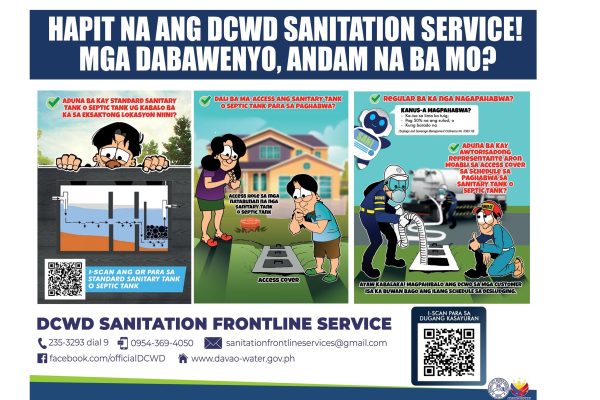 Hapit na ang Davao City Water District Sanitation Service! Mga Dabawenyo, andam na ba mo?